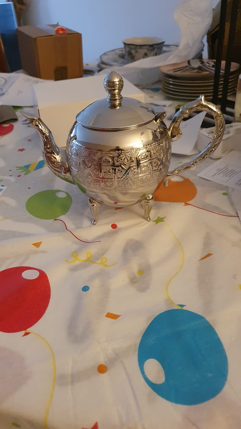 Customer photo review of Amir – Moroccan Legs Teapot with Traditional Engravings