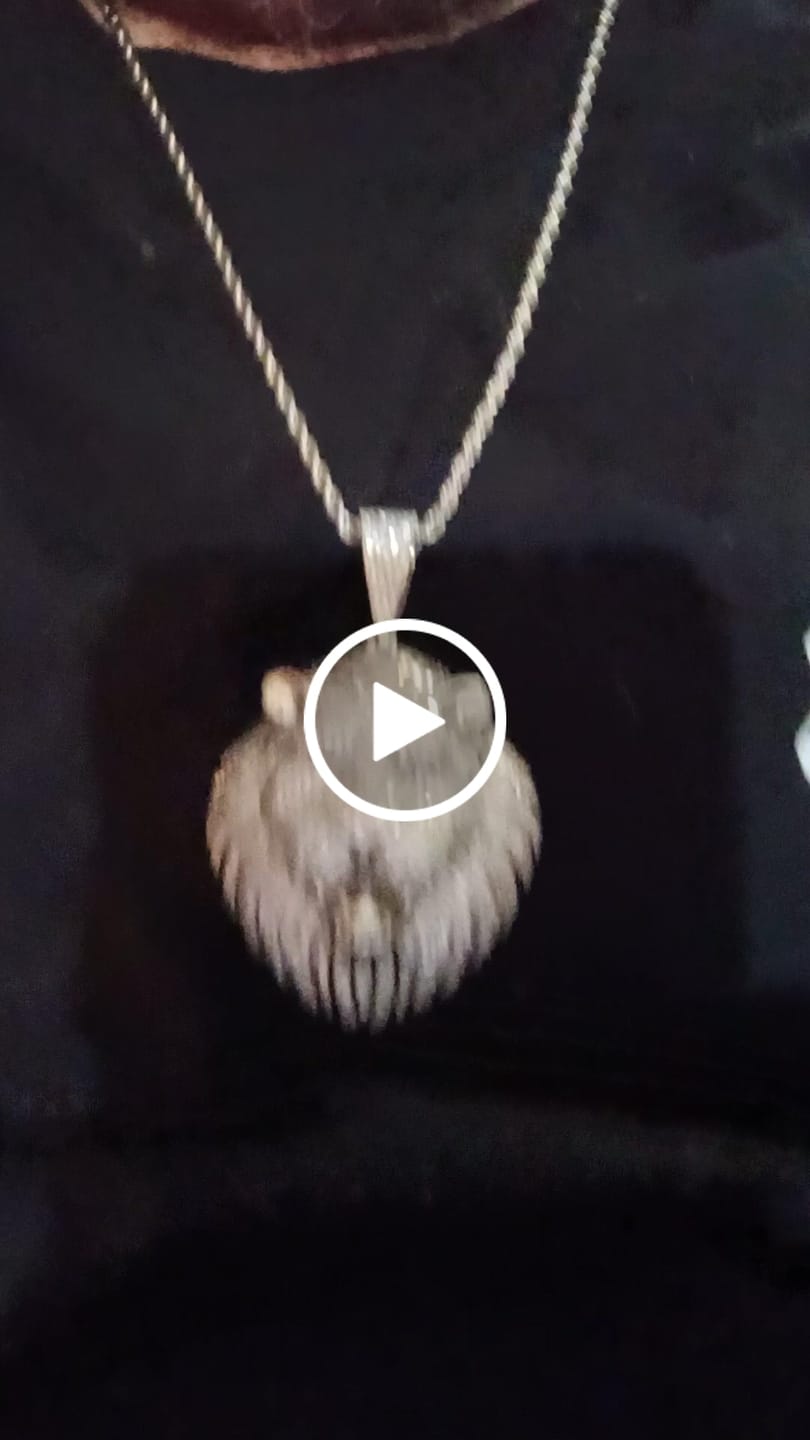 Customer video review of Iced Out Lion Pendant