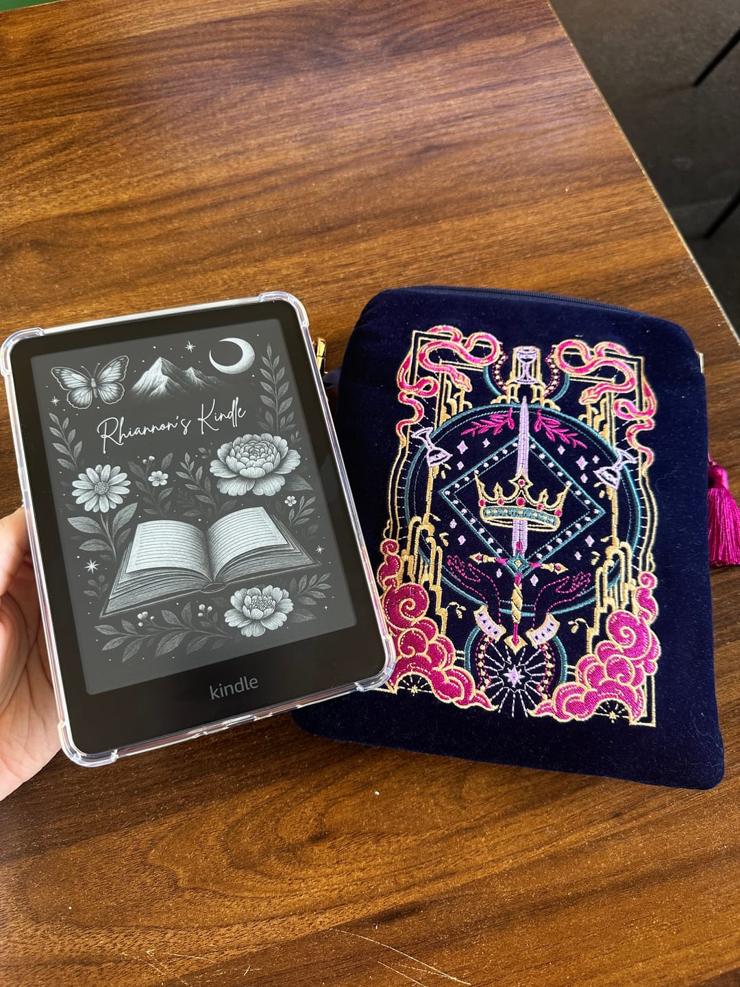 Customer photo review of Serpents & Swords eReader Sleeve - Blue