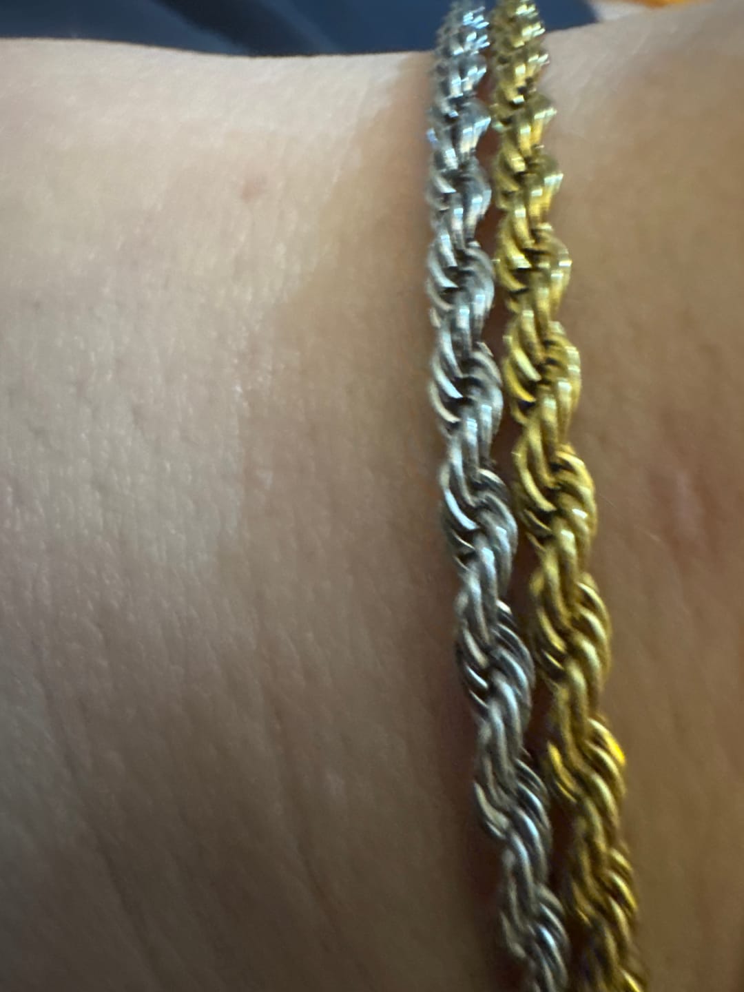 Customer photo review of Twisted 18K Gold Bracelet