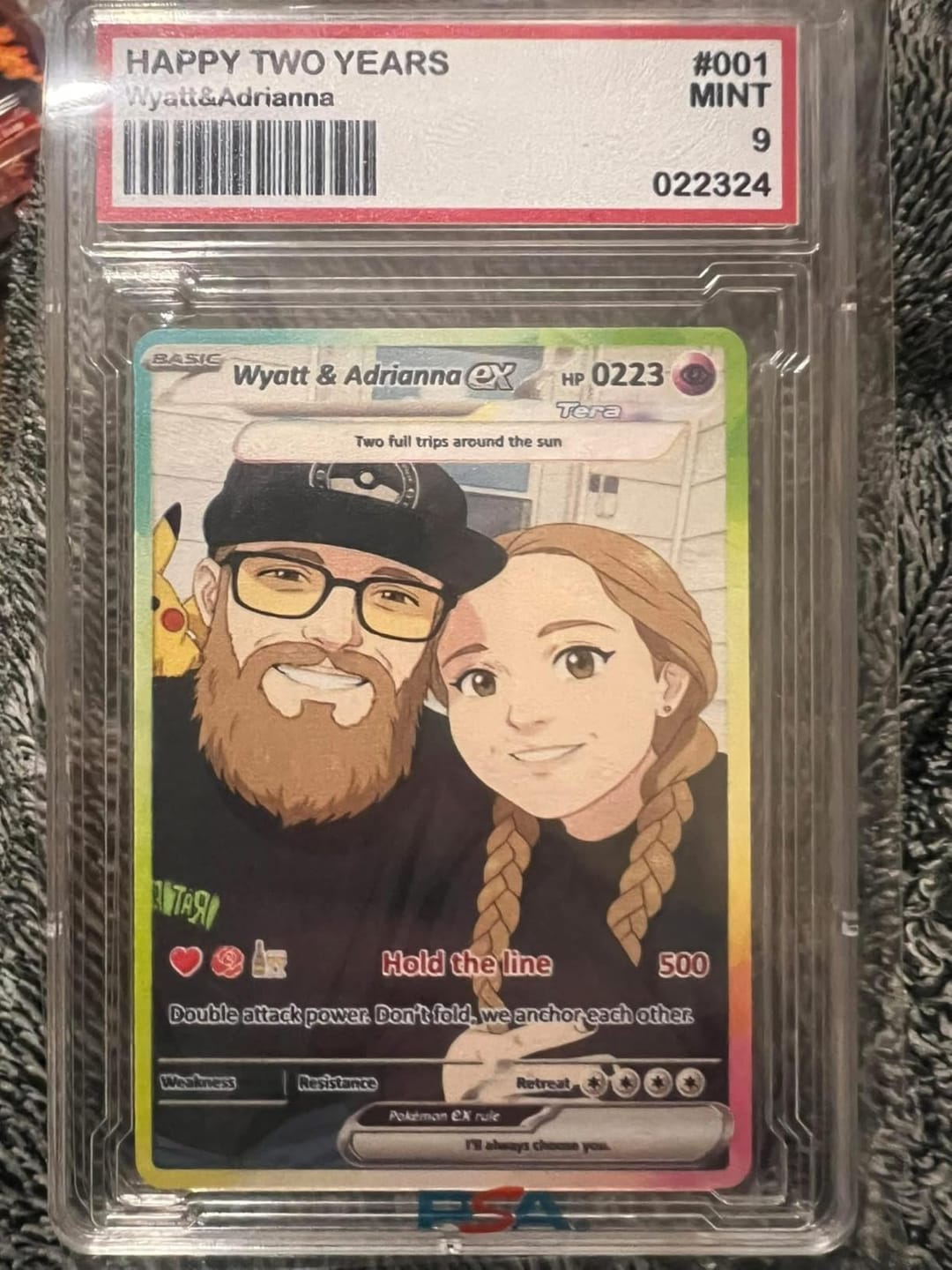 Customer photo review of Custom Pokémon Cards with Anime Picture, Personalized Poke Cards Animated Style Gifts for Him and Her - CPC-04