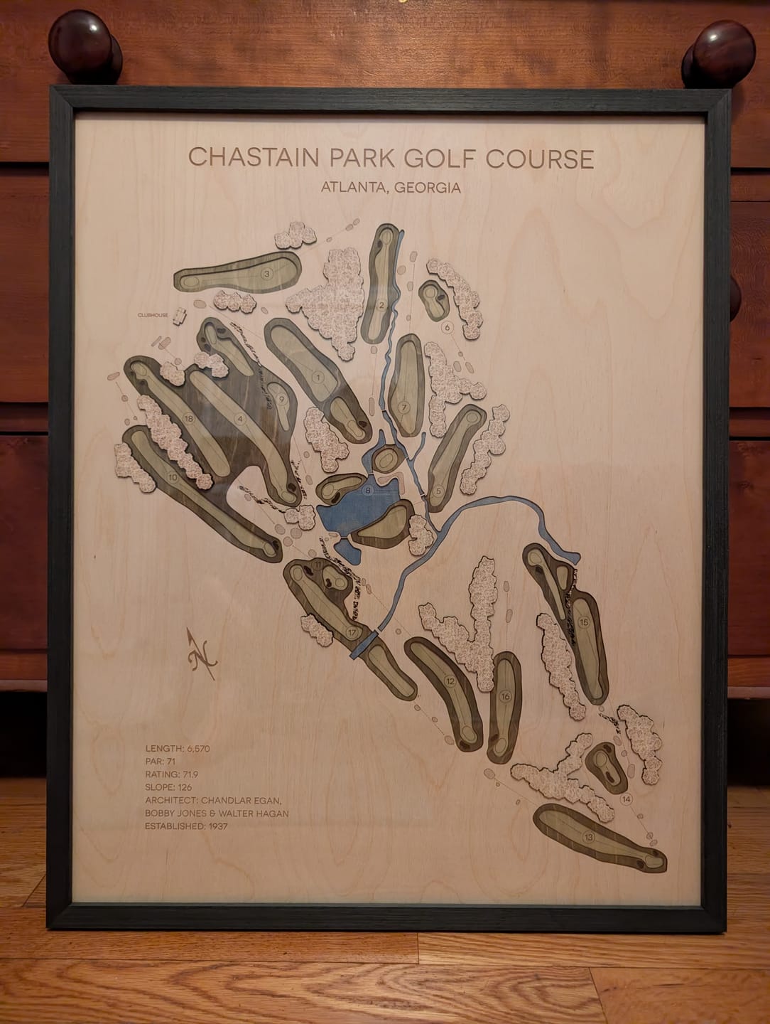 Customer photo review of Custom 3D Multi-Layer Golf Map