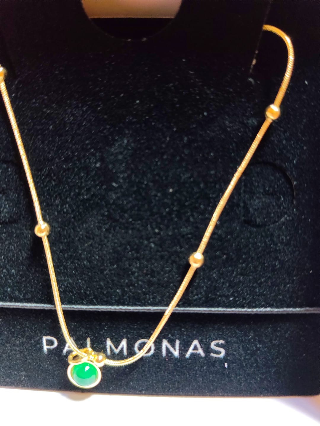 Customer photo review of Emerald Glow Pendant