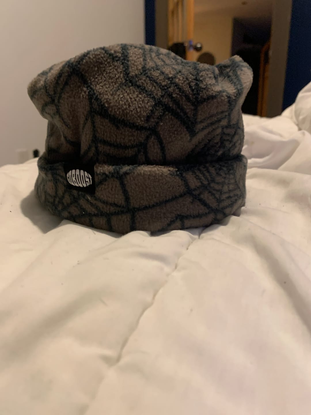 Customer photo review of Washed Spider Web Beanie - Brown