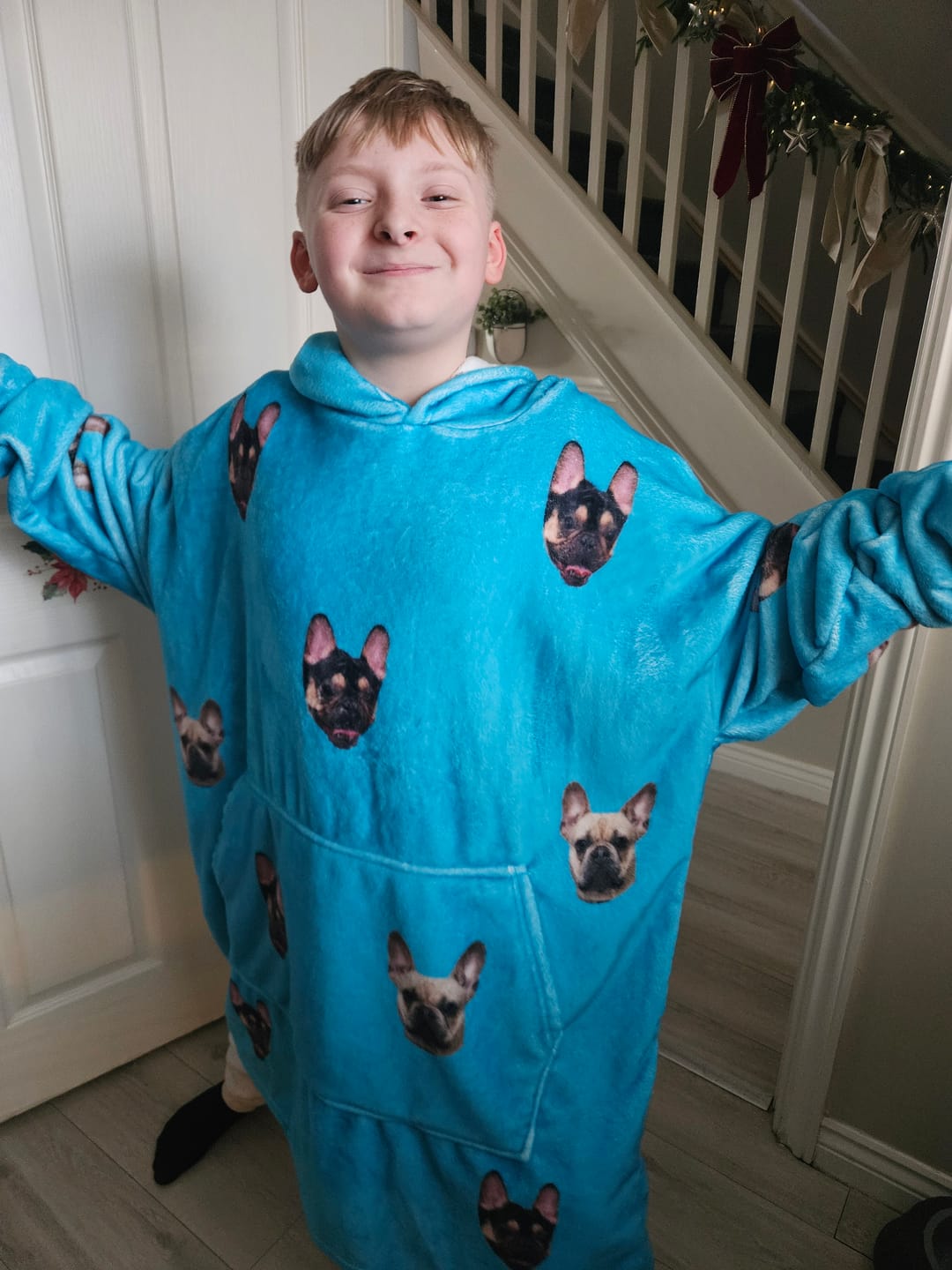 Customer photo review of Custom Face Hoodie