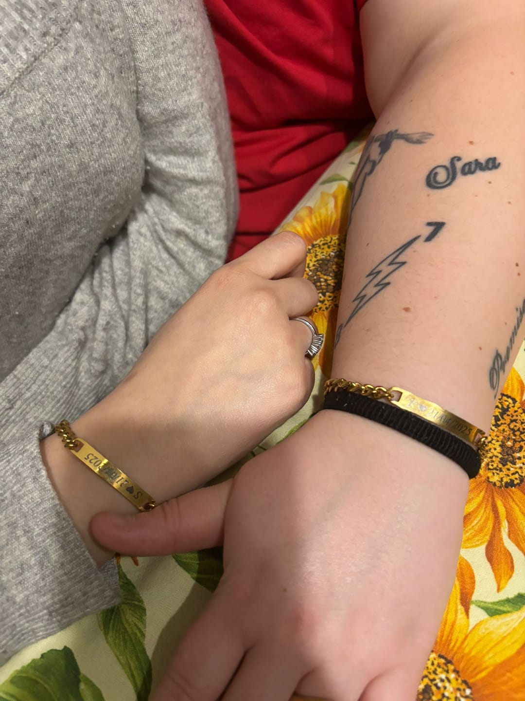 Customer photo review of Coppia di Bracciali Amore Eterno Personalizzati con incisione