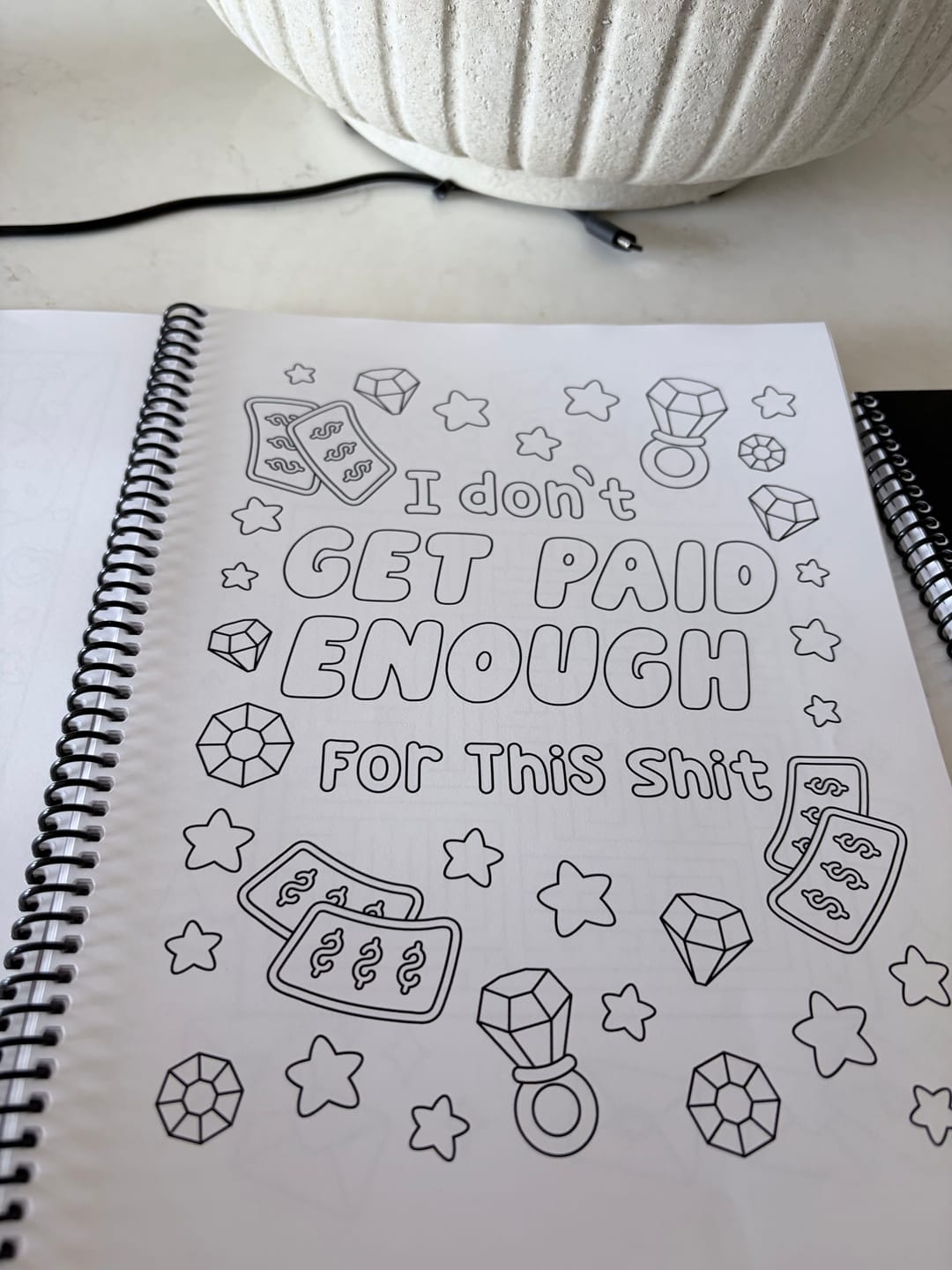 Customer photo review of Another Pointless Meeting Coloring & Activity Book