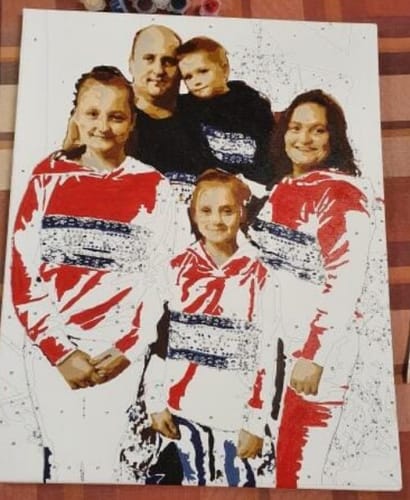 Customer photo review of Custom Portrait Paint By Numbers