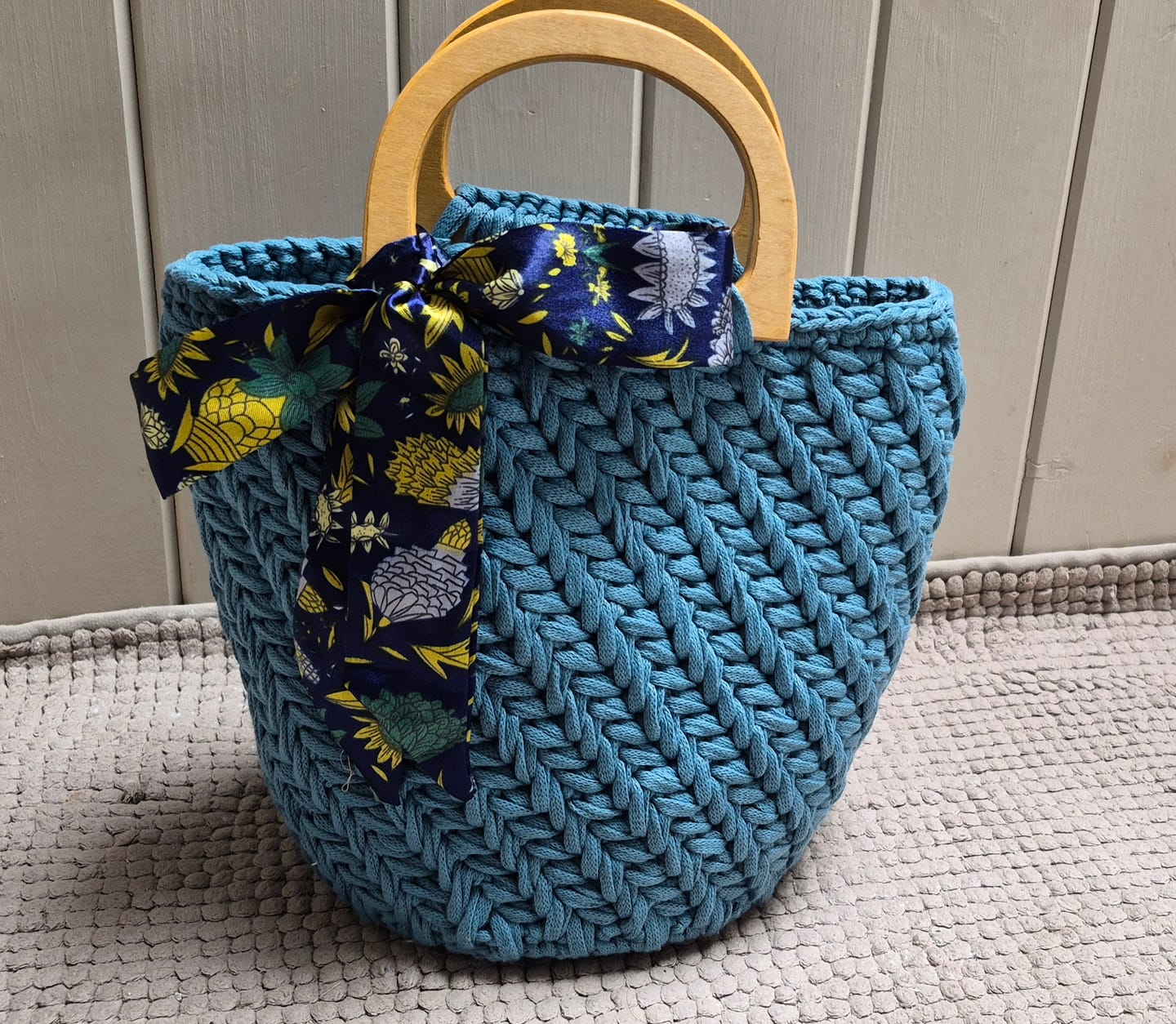 Customer photo review of CrochetPark™  Elegant granny Crochet Bag DIY Kit