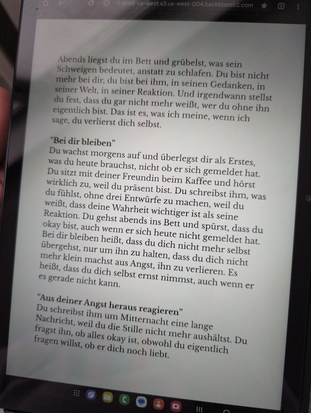 Customer photo review of E-Book: Die Kunst einen Vermeider zu erreichen