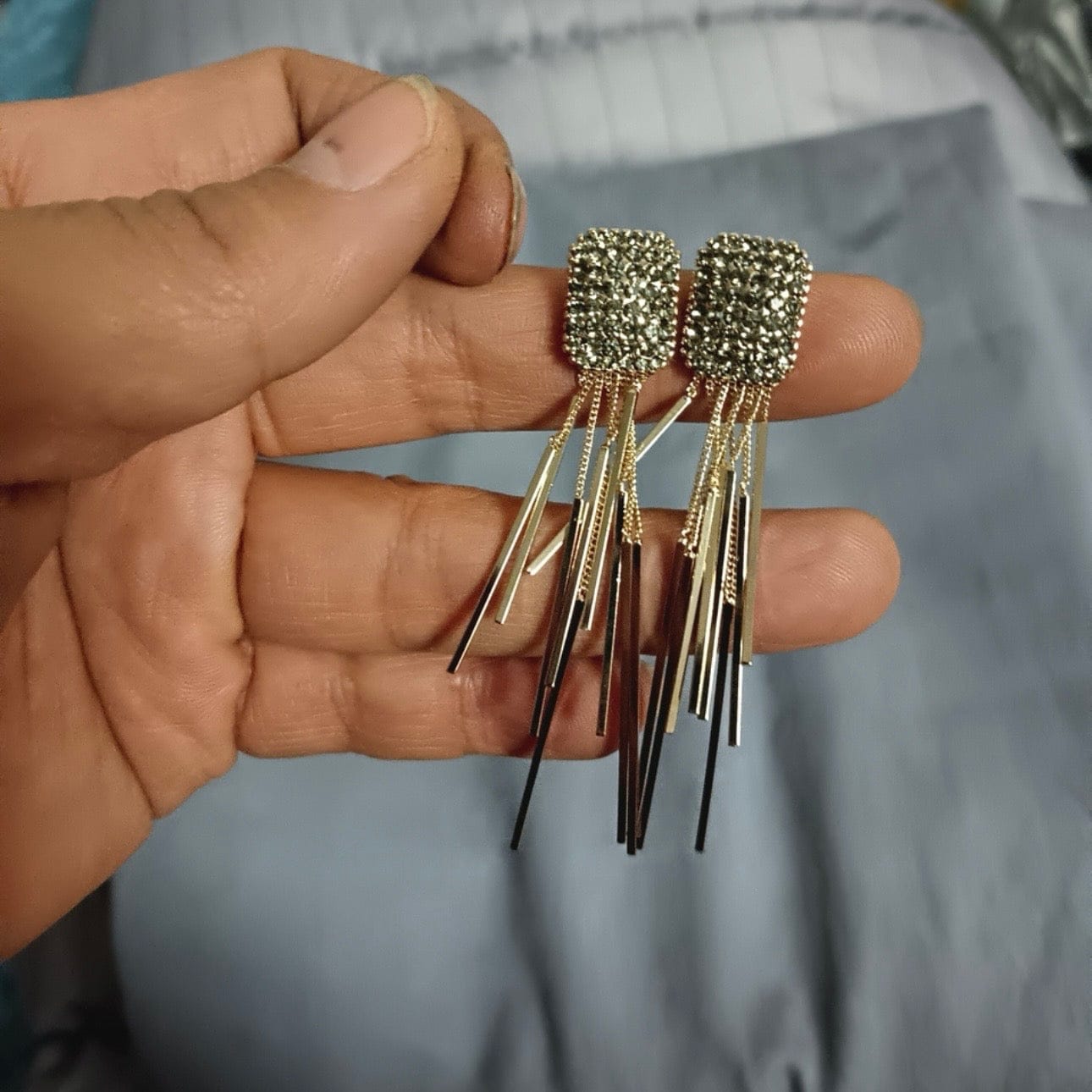 Customer photo review of Tierria Earrings