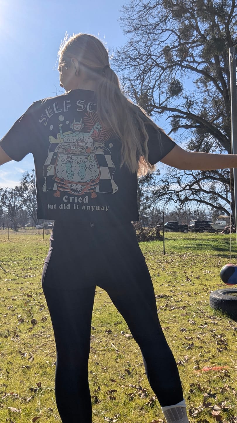 Customer photo review of Self Scare T-Shirt