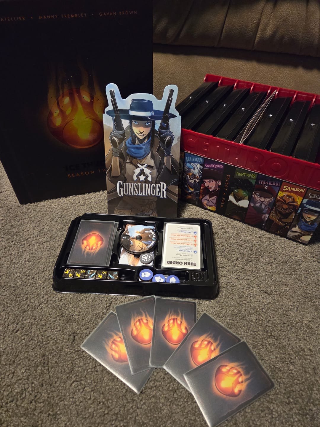 Customer photo review of Dice Throne: Season One ReRolled Card Sleeve Kit