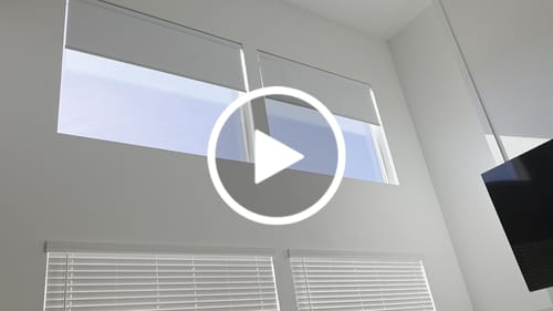 Customer video review of SmartWings Motorized Roller Shades 100% Blackout Vinyl