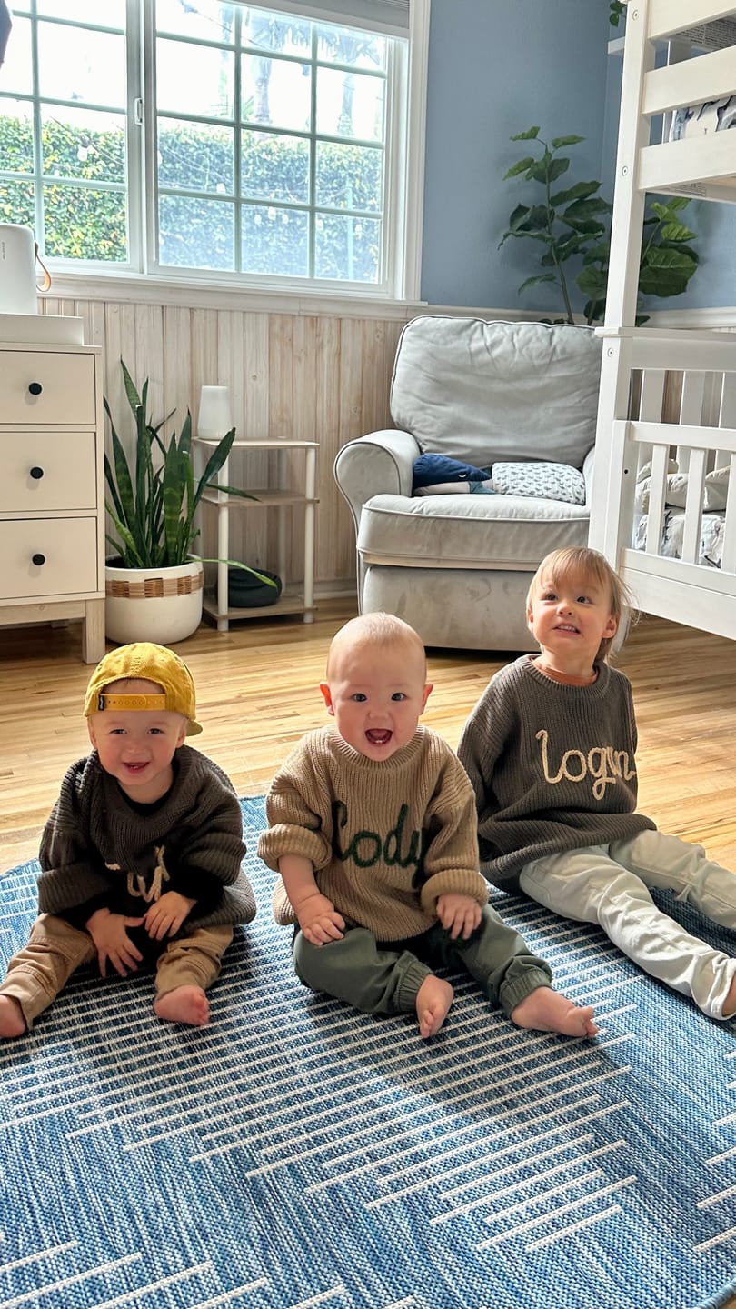 Customer photo review of Hand Knitted Personalized Sweater