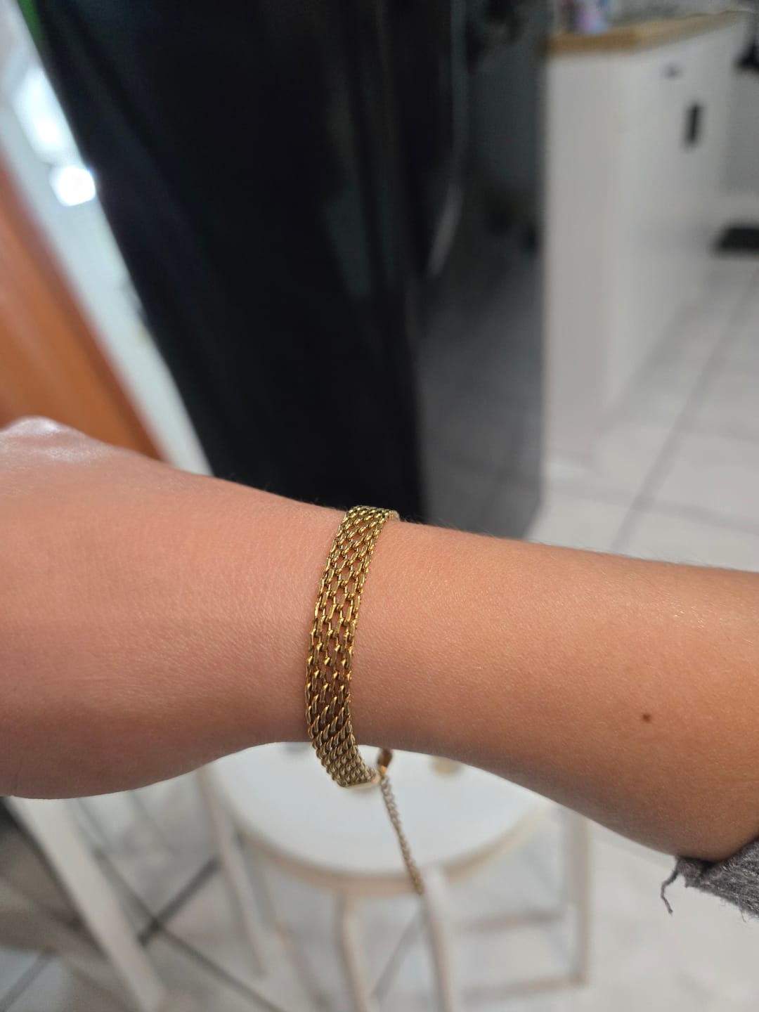 Customer photo review of Molly Gold Mesh Chain Bracelet