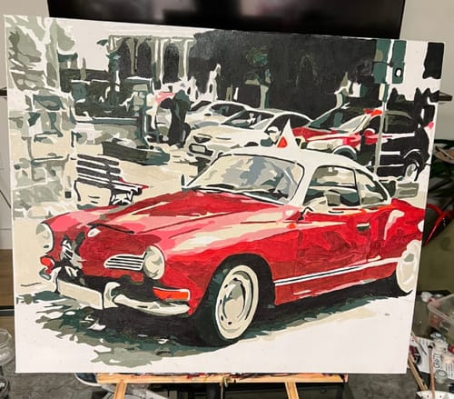 Customer photo review of Custom Landscape Paint By Numbers