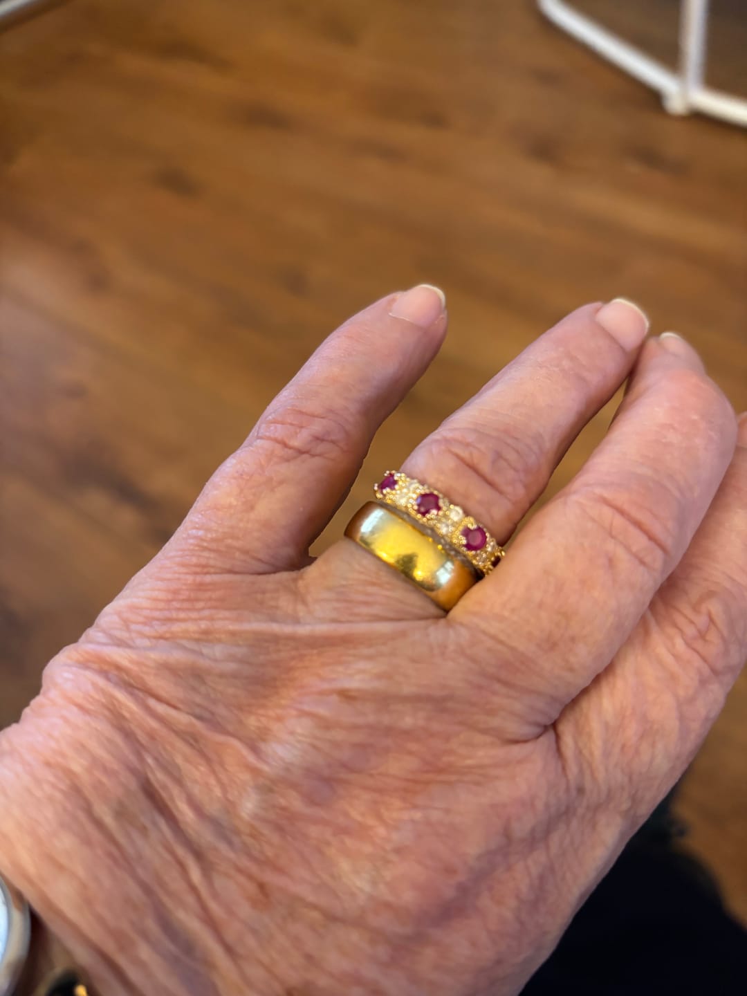 Customer photo review of Square Ruby Ring Gemstone Vintage Ring