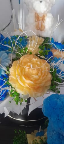 Customer photo review of Molde de Silicón Flor Peonia Mediana Vela