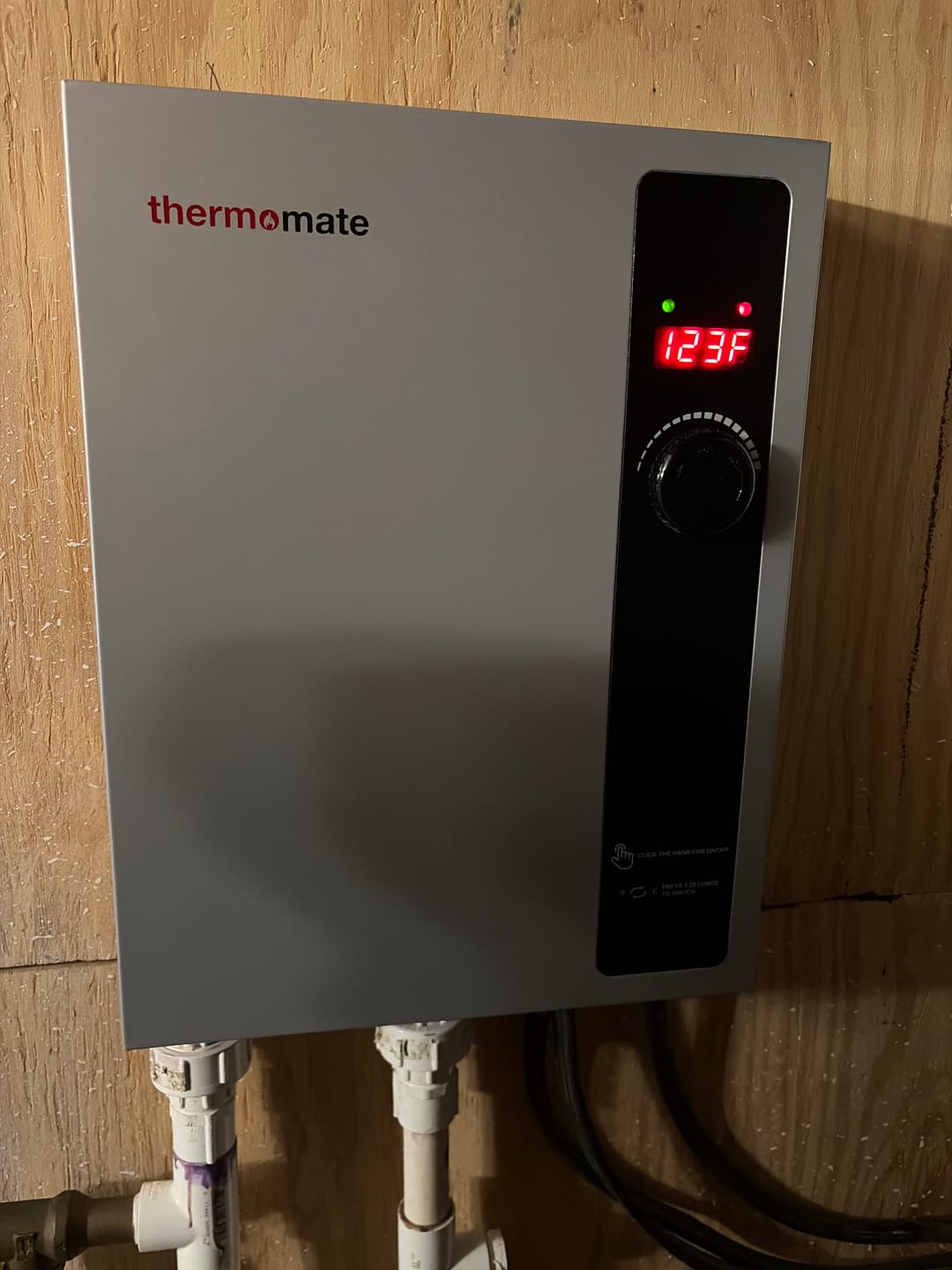 Customer photo review of Tankless Electric On Demand Instant Hot Water Heater - 240V | 27kW