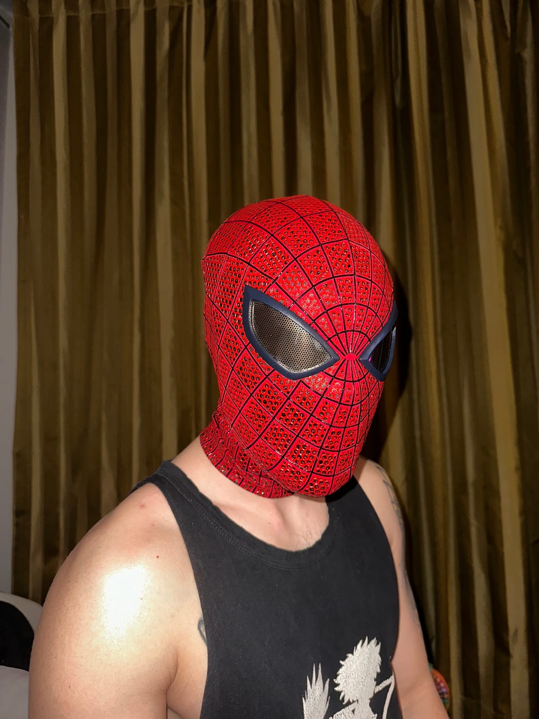 Customer photo review of The Amazing Spider-Man Life Size Wearable Mask (Cosplay Grade)