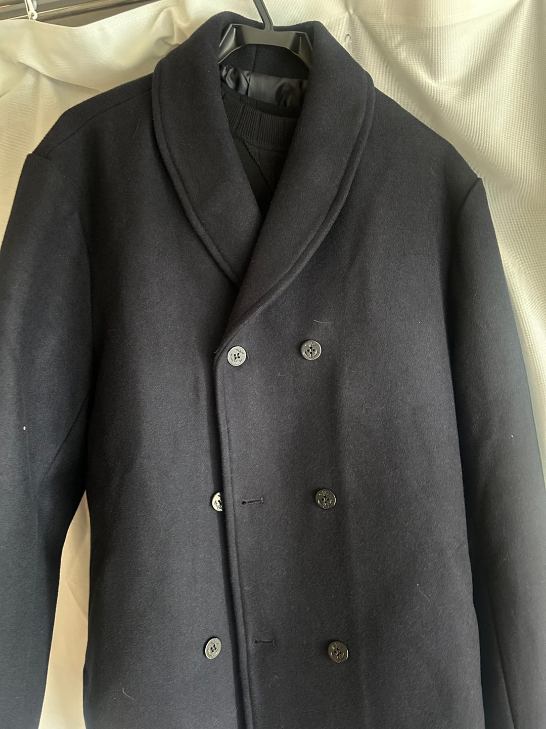 Customer photo review of ダブルブレストショールカラーピーコート
