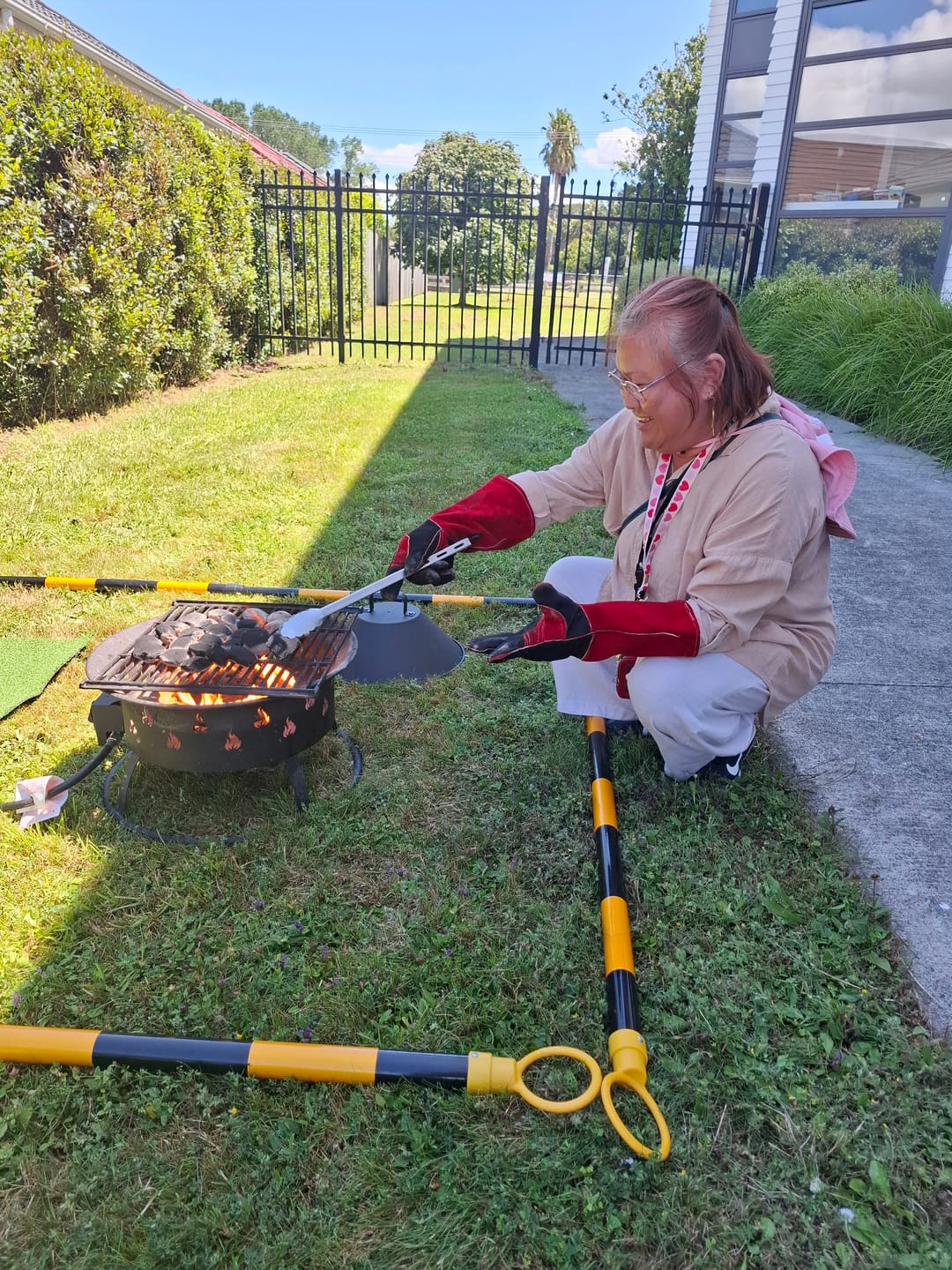 Customer photo review of Portable Outdoor Gas Fire Pit