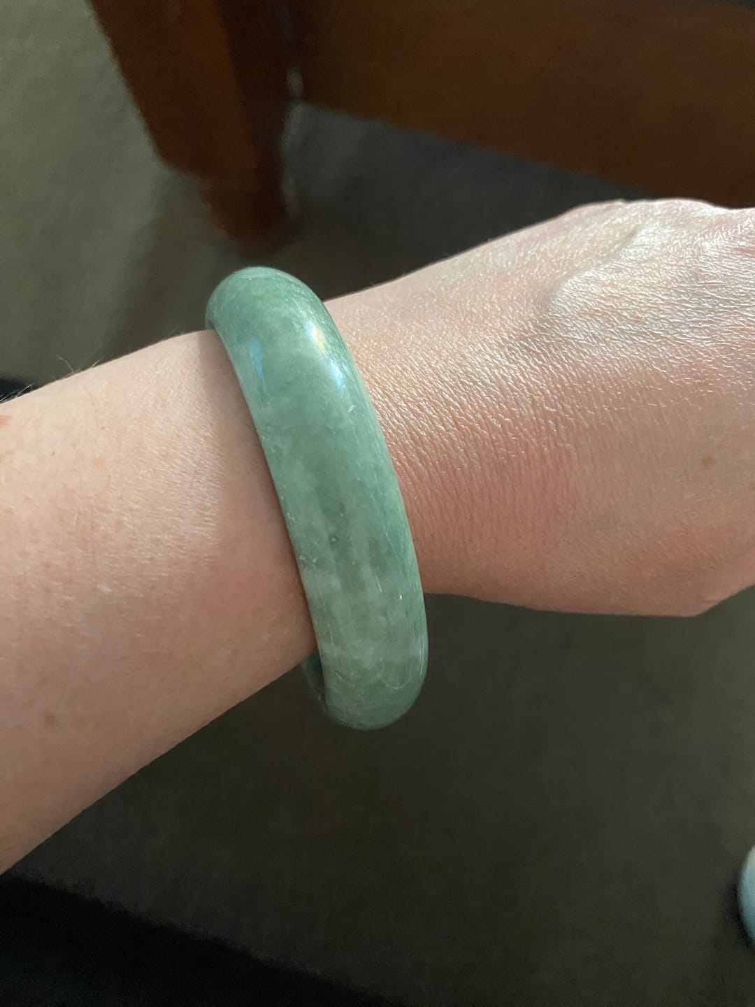 Customer photo review of Buddha Stones Natural Jade Prosperity Bangle Bracelet