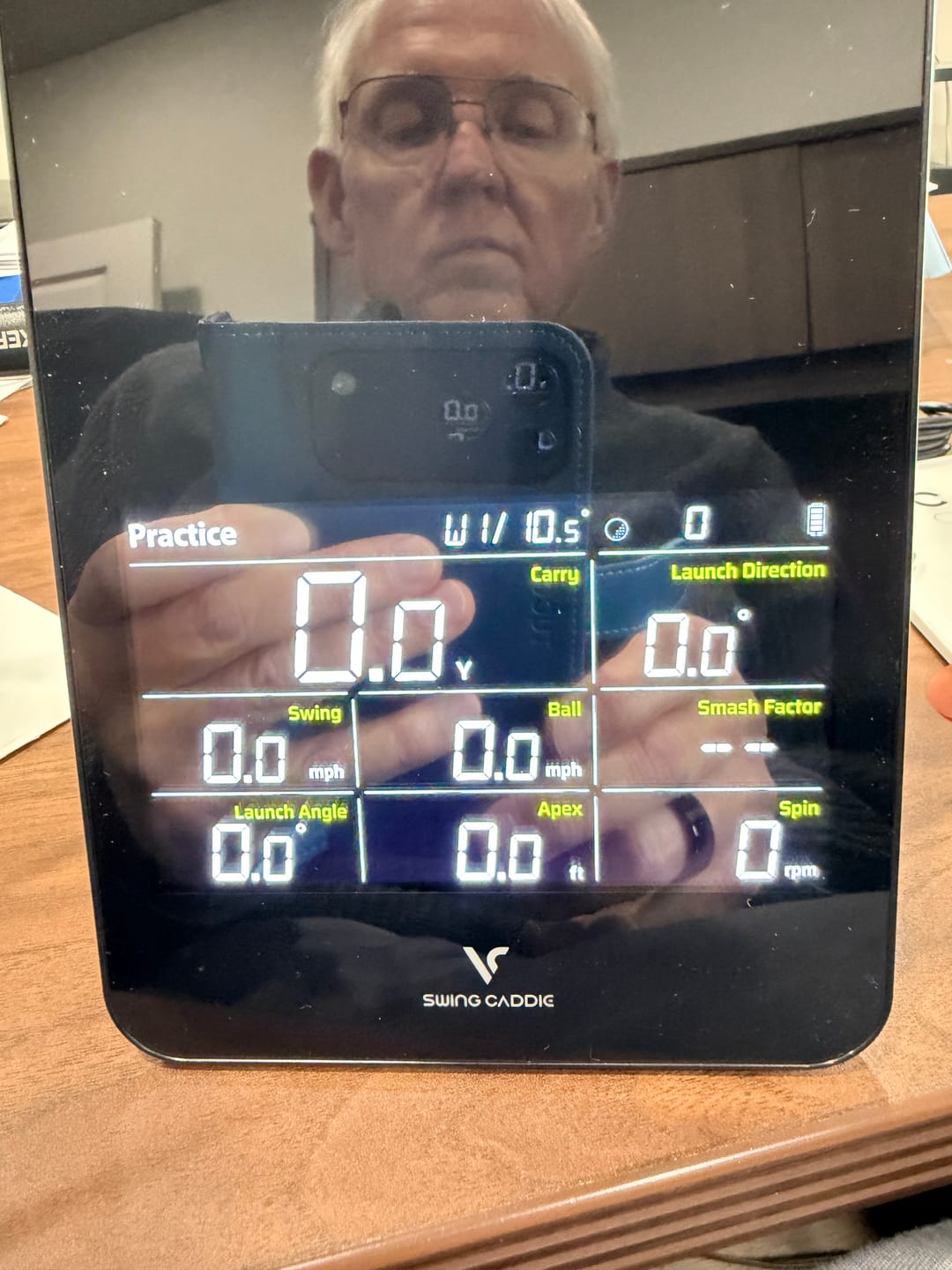 Customer photo review of Swing Caddie SC4 PRO Golf Launch Monitor + Driving Range Simulator