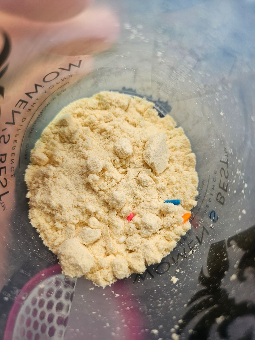 Customer photo review of Birthday Cake Batter Whey Protein