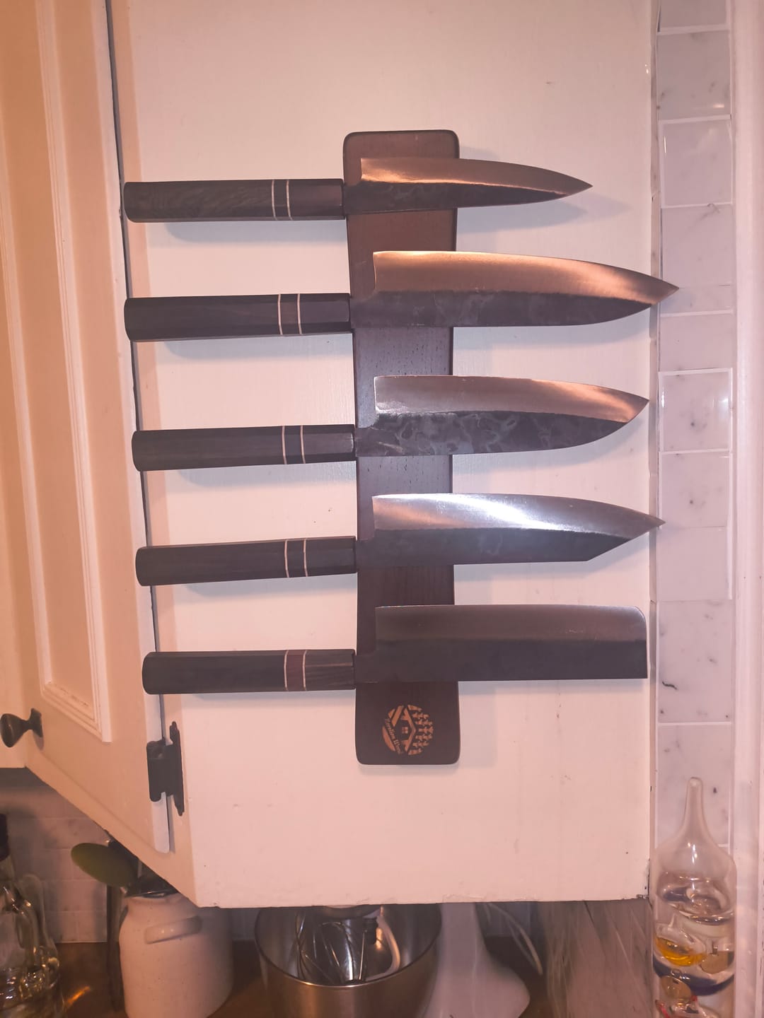 Customer photo review of 5‑Piece Ultimate Home Cook Bundle (Gyuto, Nakiri, Petty, Santoku, Bunka)