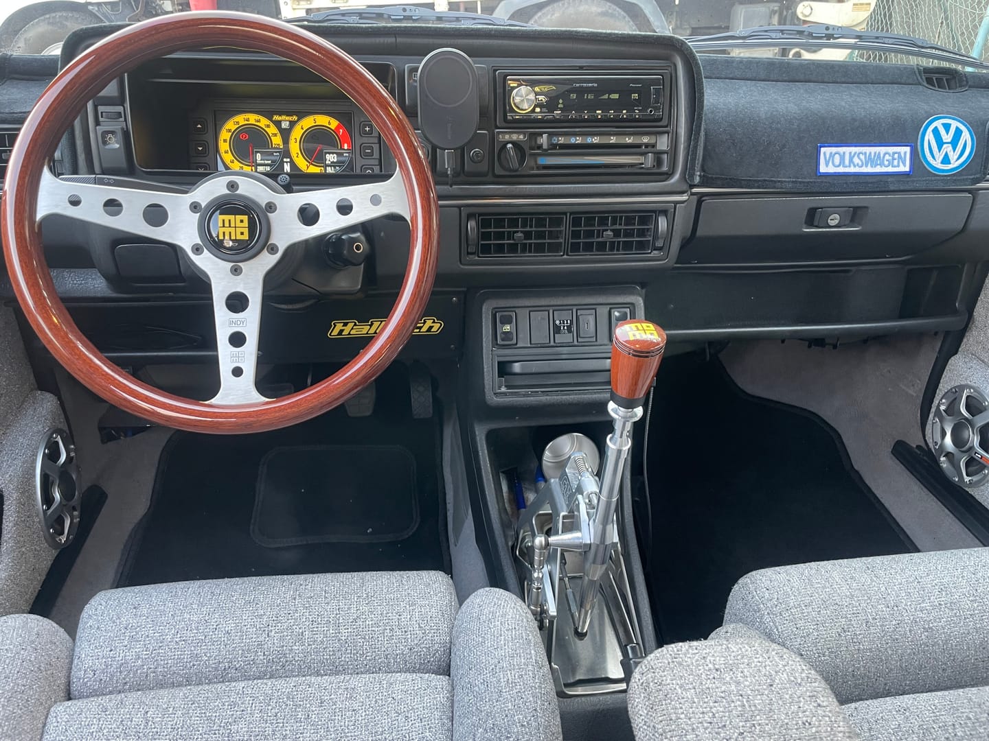 Customer photo review of Haltech IC-7 Dash Cluster Mount for VW Golf / Jetta MK2