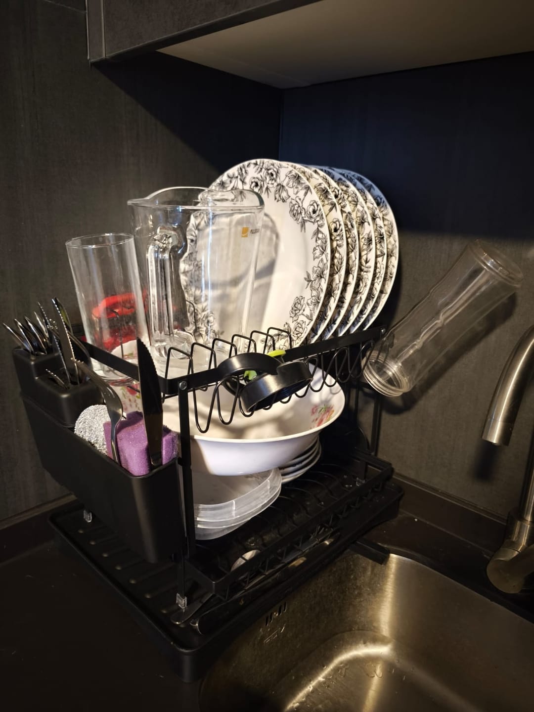 Customer photo review of Escurridor De Platos 2 Niveles Secaplatos Multifuncional