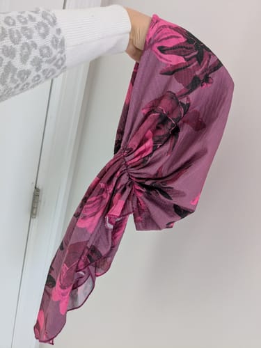 Customer photo review of Berry Magnolia Pre-Tied Scarf