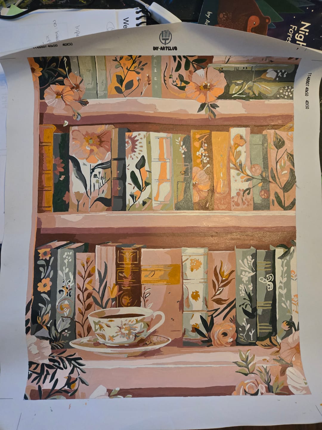 Customer photo review of Blooming library | Paint by Number