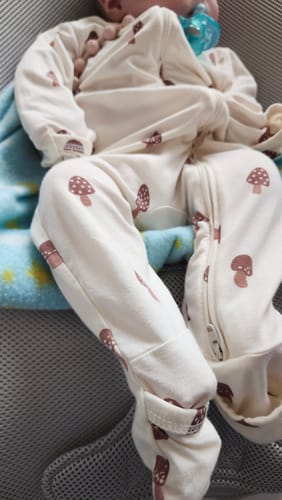 Customer photo review of Zipper Sleeper - MUSHROOM