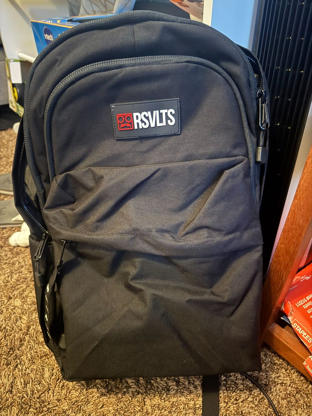 Customer photo review of RSVLTS Black Backpack V1