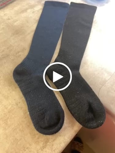 Customer video review of Støttestrømper
