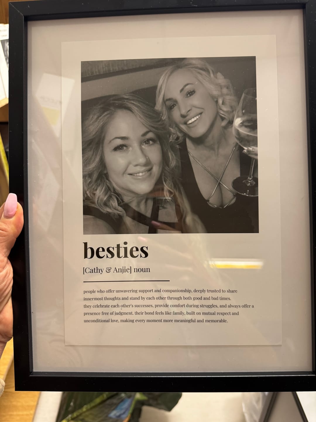 Customer photo review of Personalised Friendship Definition Photo Print