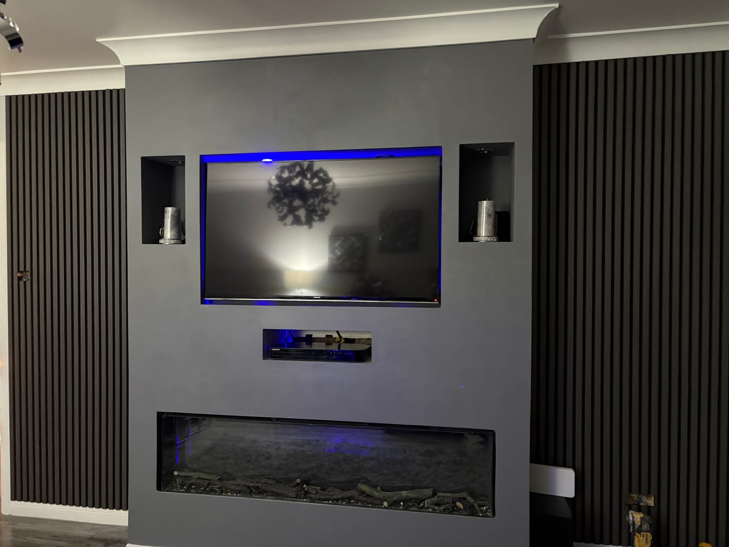 Customer photo review of Premium Acoustic Wall Panels - Dark Grey