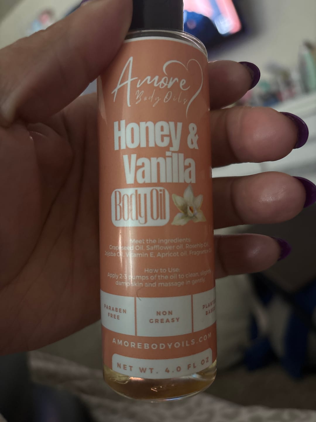 Customer photo review of Honey & Vanilla - Body Oil