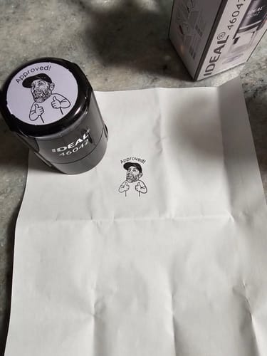 Customer photo review of Face Stamp﹘ Self-Inking Stamp﹘US