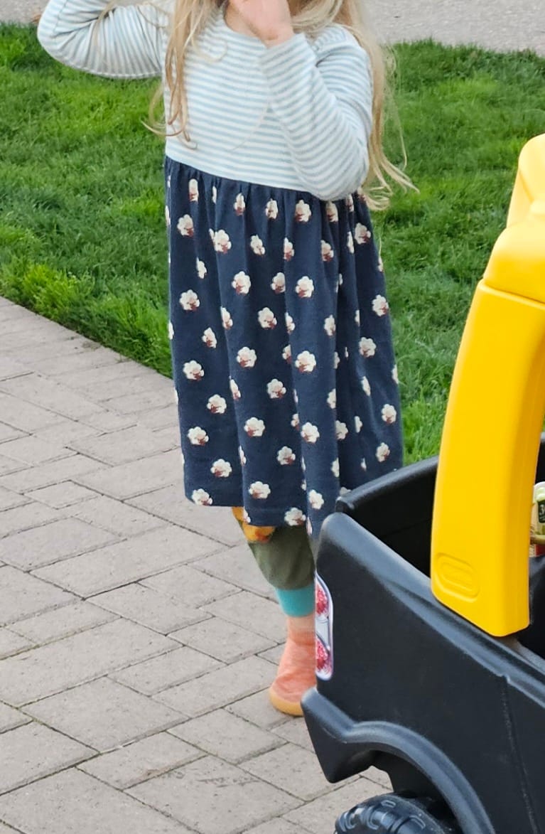 Customer photo review of Sleeping Sheep Easy Peasy Long Sleeve Dress