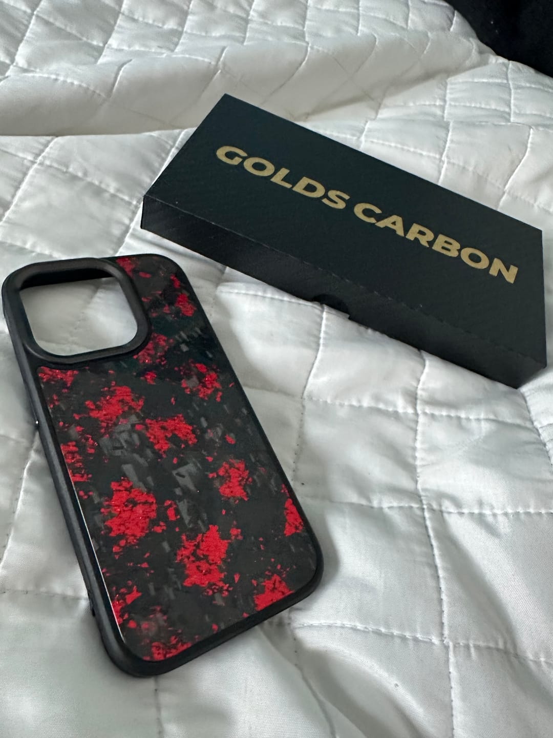 Customer photo review of Forged Carbon Case Red