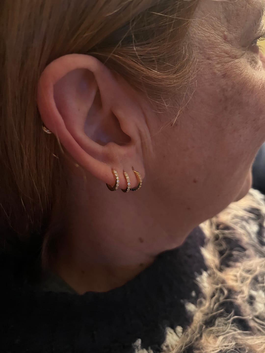 Customer photo review of Pendientes Triple Aros