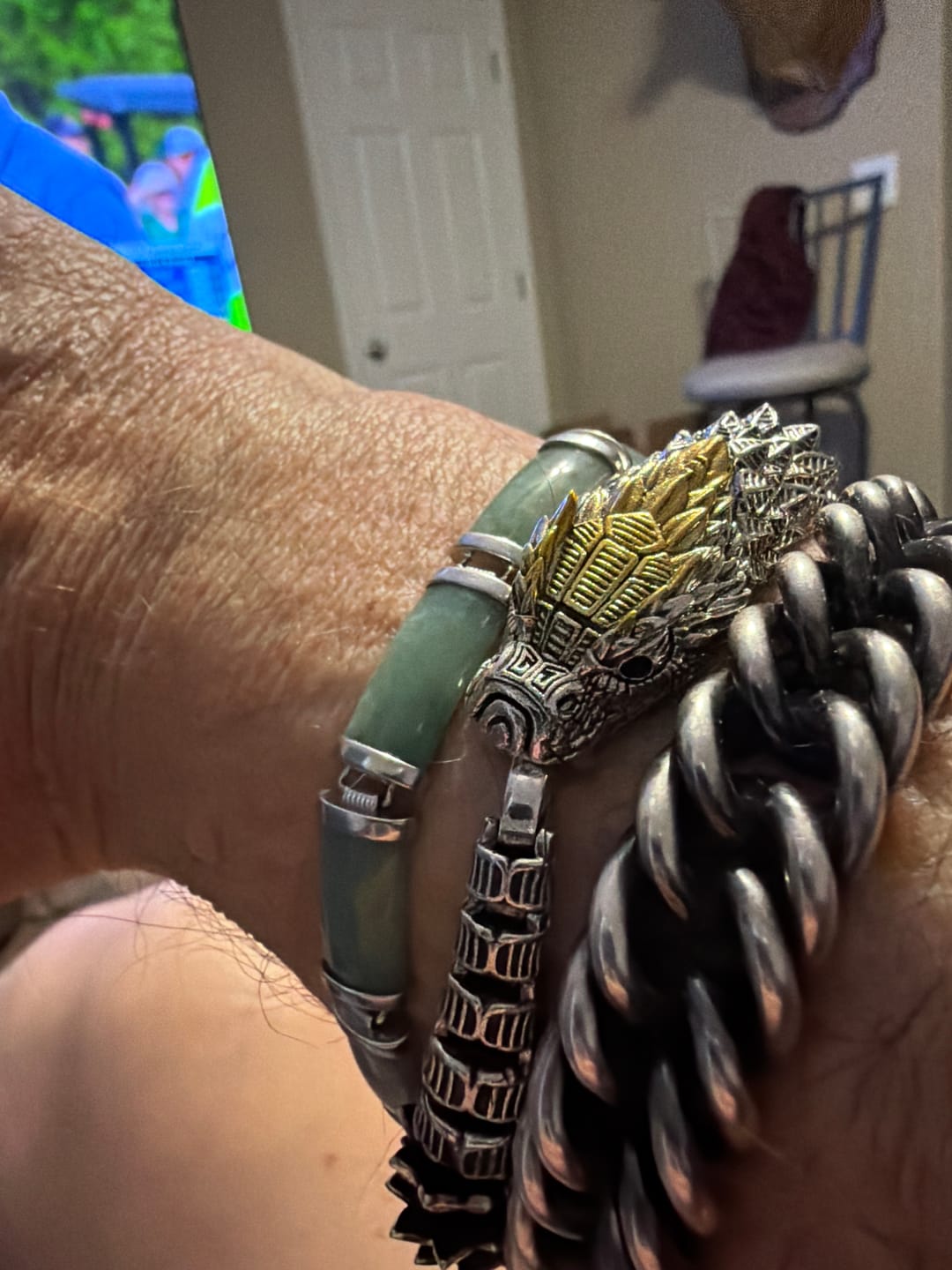 Customer photo review of JÖRMUNGANDR - The World Serpent Bracelet | Handcrafted Stainless Steel Viking Jewelry