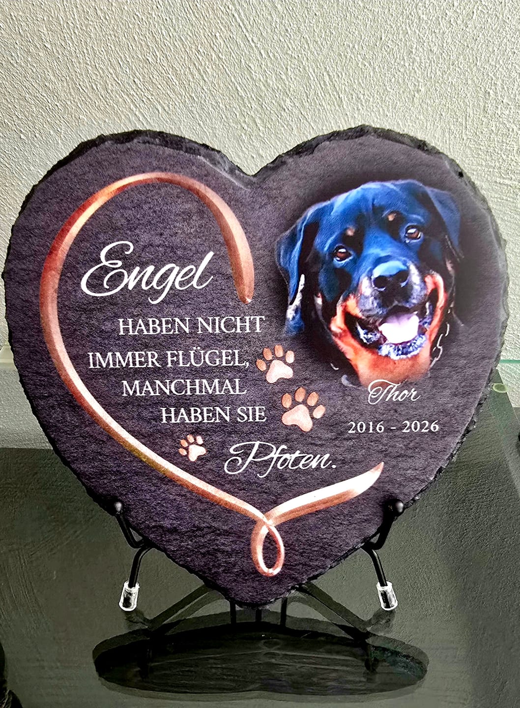 Customer photo review of Engel haben Pfoten - Individuelles Schieferherz
