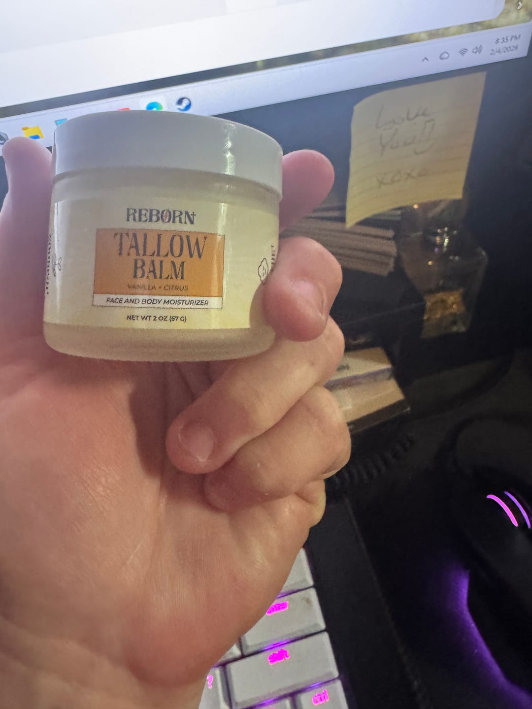 Customer photo review of Revitalizing Tallow Balm