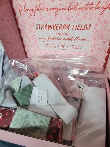 Customer photo review of Strawberry Fields Sew-Ready Precut Quilt Kit
