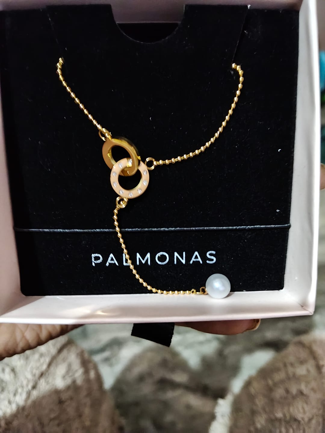 Customer photo review of Interlocked Rings Necklace